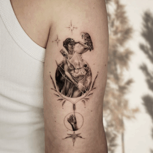 Rose'a'Line Tattoo